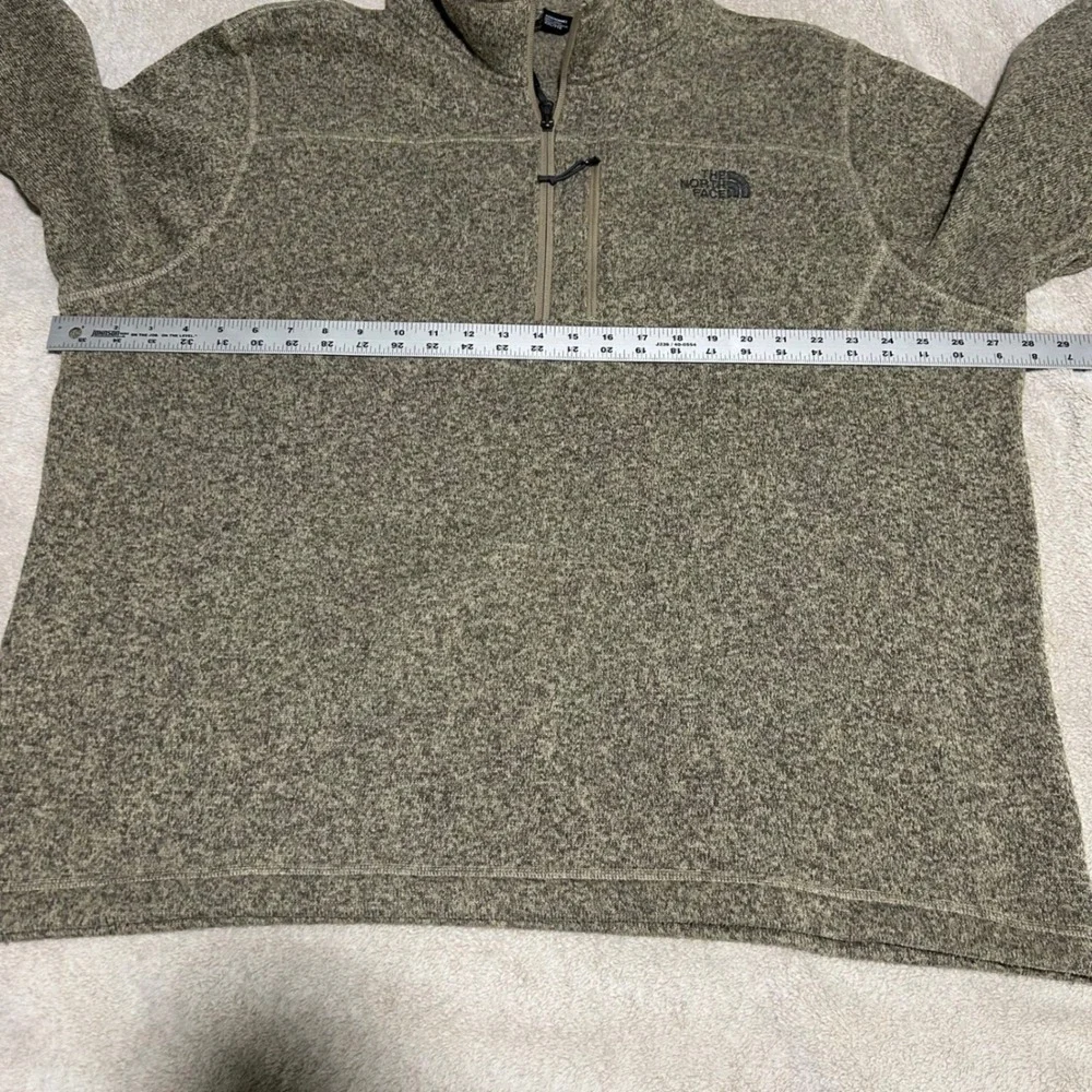 The North Face Gordon Lyons Pullover Mens XXL Brown Heather Quarter Zip Fleece